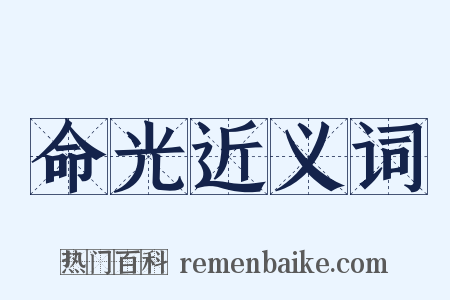 命光近义词是什么意思的图片